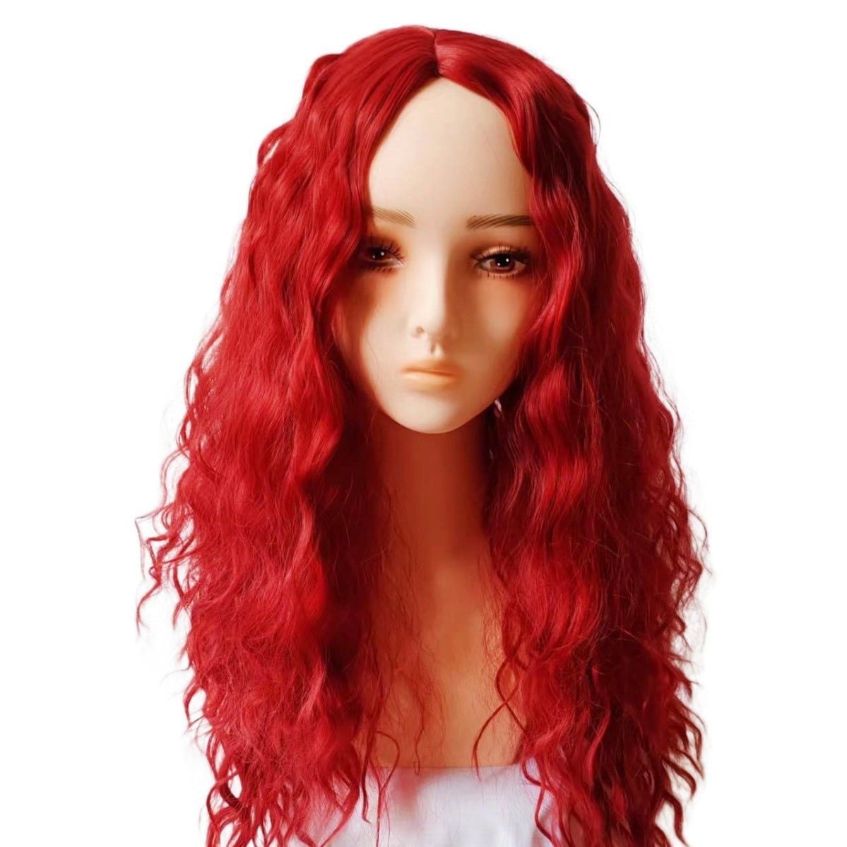  DPT0413 Tóc giả Cosplay Xoăn Dài Màu Đỏ Ngắn 