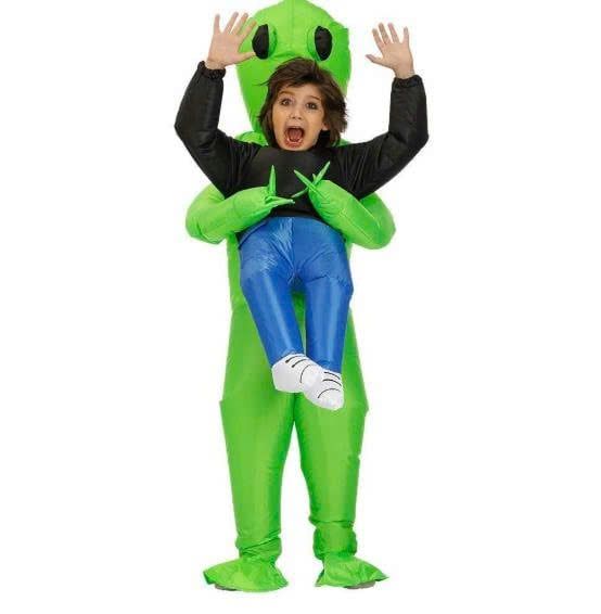  THV0902 Trang Phục Người Ngoài Hành Tinh  Bơm Hơi - Xanh Lá 