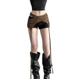  PDB1002 Đai Thắt Lưng Nâu Phối Dây 