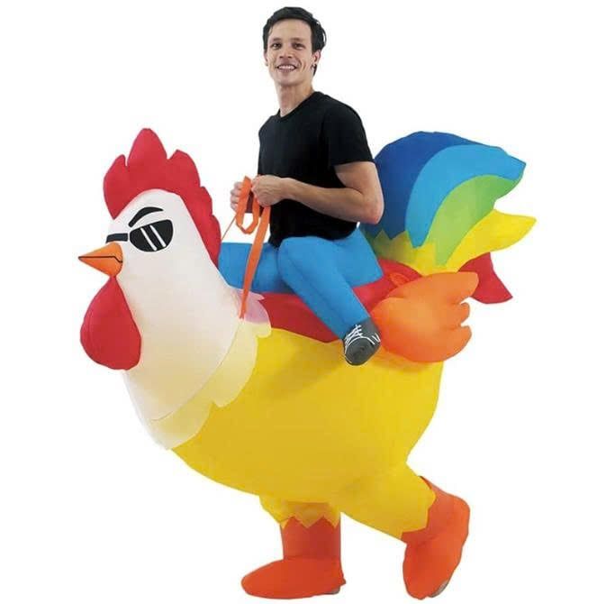  THV0304 Trang Phục Hóa Trang Chú Gà Trống Bơm Hơi - Vàng 