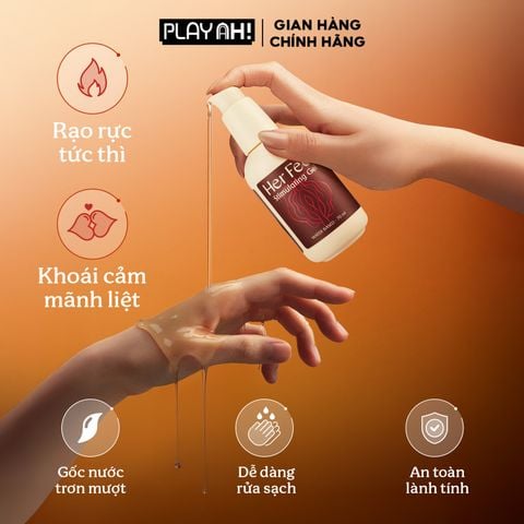 Gel bôi trơn Her Feel ấm nóng tăng khoái cảm nữ giới Stimulating Gel 70ml