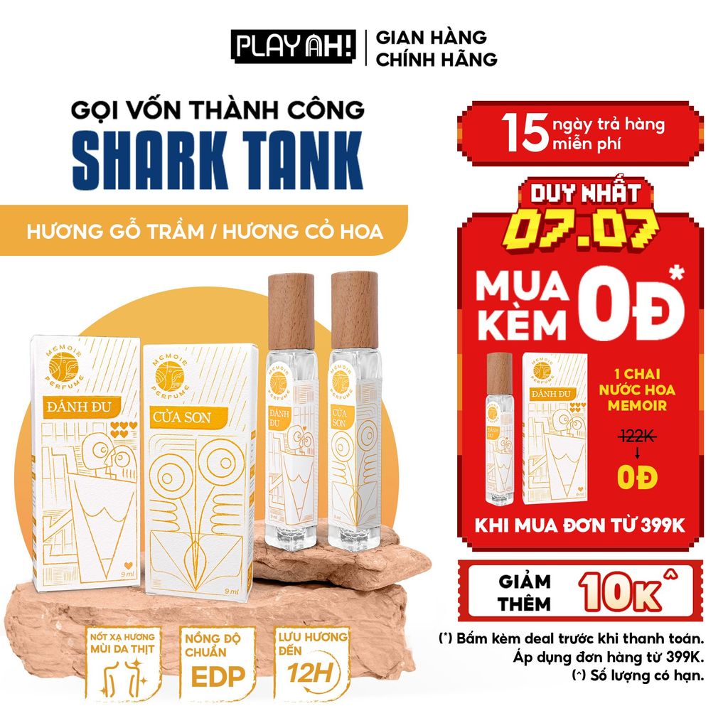 Nước Hoa PlayAh! Memoir Eau De Parfum - Hương Đánh Đu/Cửa Son 9ml