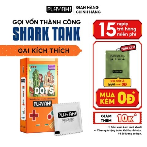 Bao Cao Su PlayAh Extra Dots Thêm Gai Hộp 10 size 52mm nhiều gai