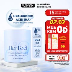 Bao cao su dưỡng ẩm Her Feel HA Hộp 3/10 Gấp đôi gel dưỡng ẩm cao cấp