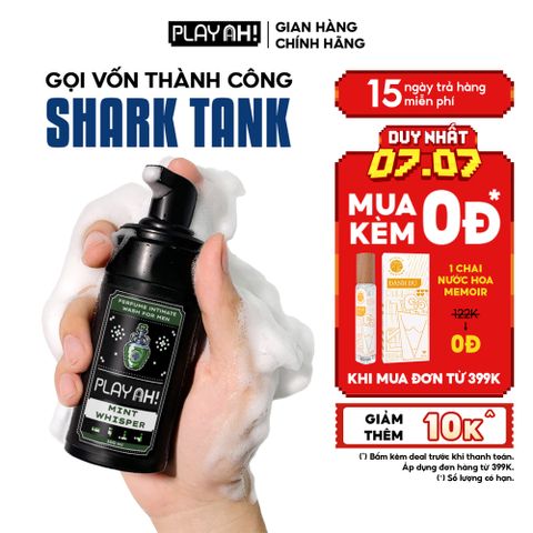 Dung Dịch Vệ Sinh Nam PlayAh hương nước hoa Mint Whisper tạo bọt 100ml