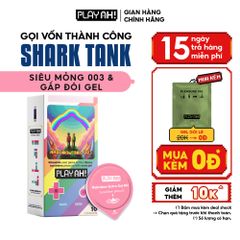 Bao Cao Su PlayAh Rainbow Gel 003 Hộp 10 size 52mm siêu mỏng, nhiều gel