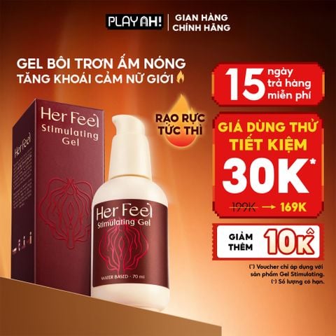 Gel bôi trơn Her Feel ấm nóng tăng khoái cảm nữ giới Stimulating Gel 70ml
