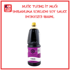 NƯỚC TƯƠNG ÍT MUỐI SHIBANUMA KOIKUCHI SOY SAUCE (HONJOZO) 1800ML