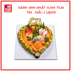 BÁNH SINH NHẬT SUSHI TRÁI TIM - MẪU 2 (28CM)