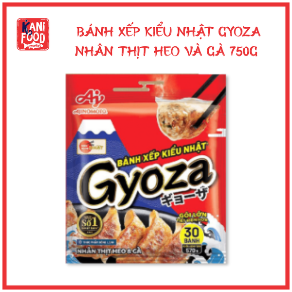 BÁNH XẾP KIỂU NHẬT GYOZA NHÂN THỊT HEO VÀ GÀ 750G (19GX30)
