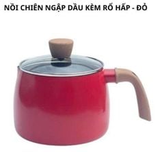 NỒI CHIÊN NGẬP DẦU KÈM RỔ HẤP - ĐỎ