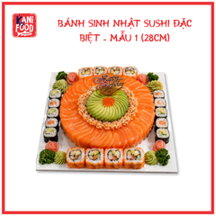 BÁNH SINH NHẬT SUSHI ĐẶC BIỆT - MẪU 1 (28CM)