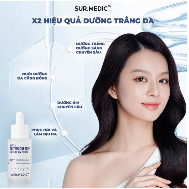 sur.medic super glutathione 100 bright ampoule review Tinh Chất Dưỡng Trắng Sur.Medic Super Glutathione 100 Bright Serum 32m –  hyphat.vn