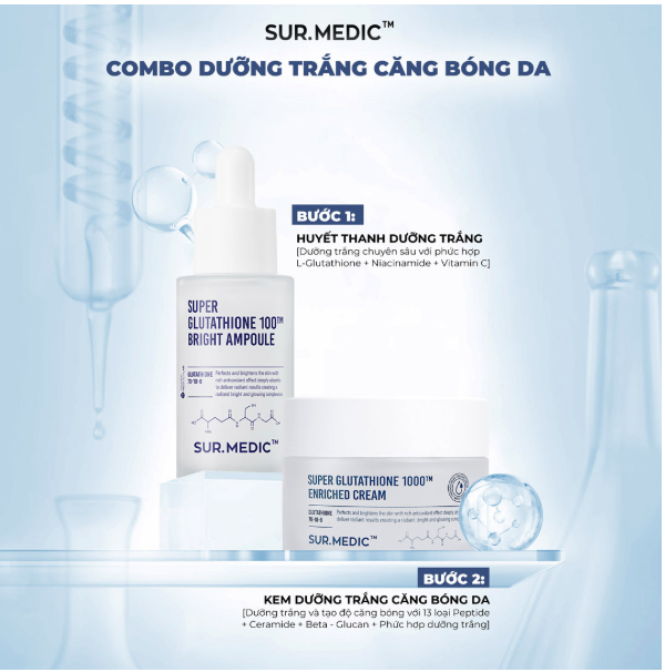 Tinh Chất Dưỡng Trắng Sur.Medic Super Glutathione 100 Bright Serum 32m –  hyphat.vn