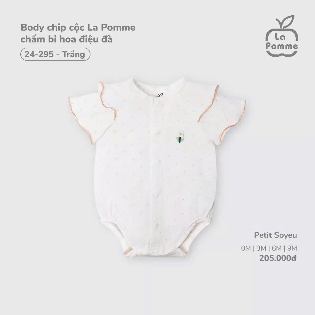  LA POMME - Body chip cộc chấm bi hoa điệu đà 