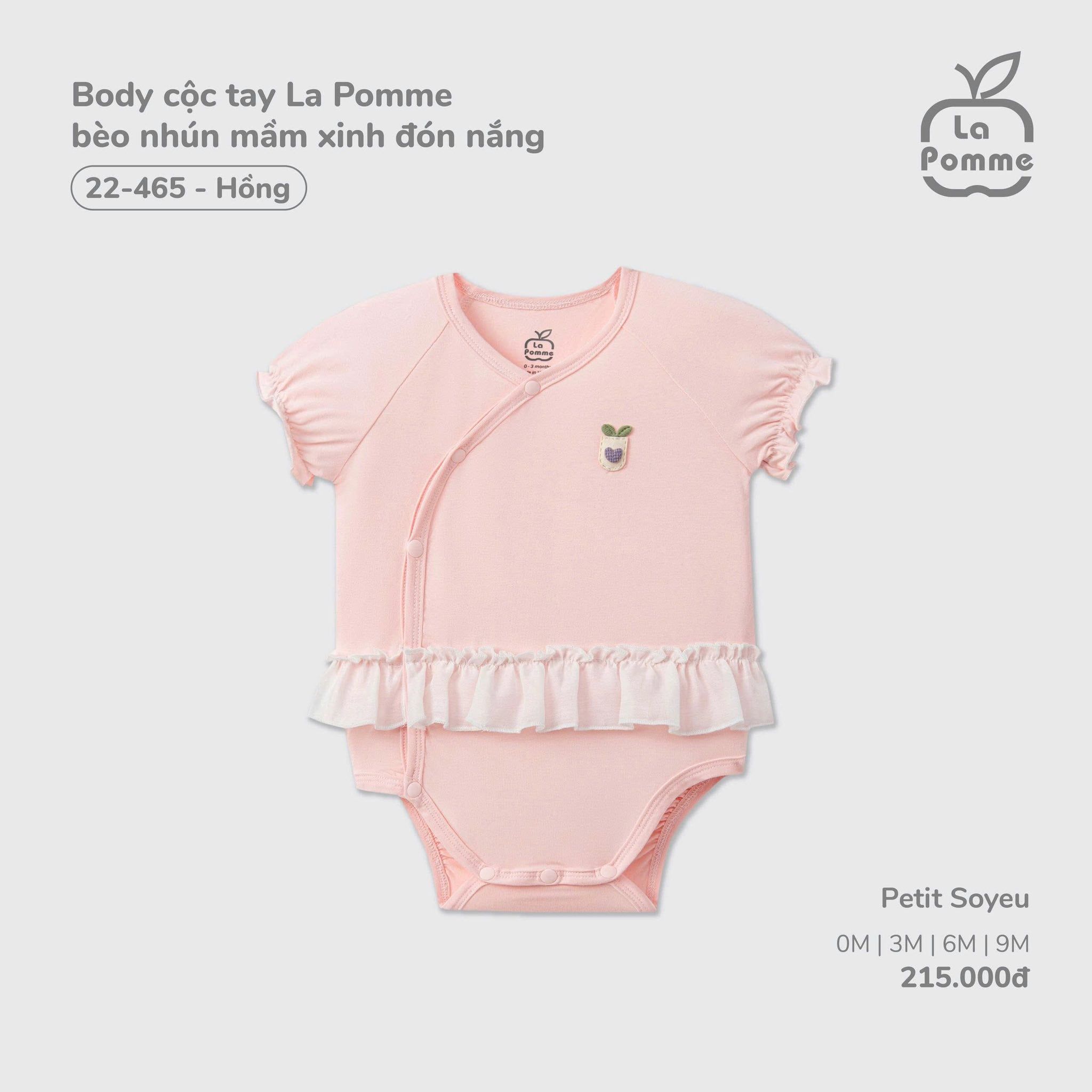  LA POMME - Body cộc tay bèo nhún mầm xinh đón nắng 
