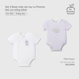  LA POMME - Set 2 Body chip cộc tay thỏ con bồng bềnh 