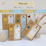  Set 5 Khăn Sữa Sợi Tre Lụa La Pomme Phối Màu ( 30 x 30 ) 