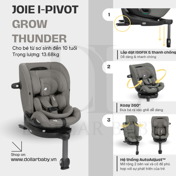  Ghế Ngồi Ô Tô I-PIVOT GROW THUNDER 