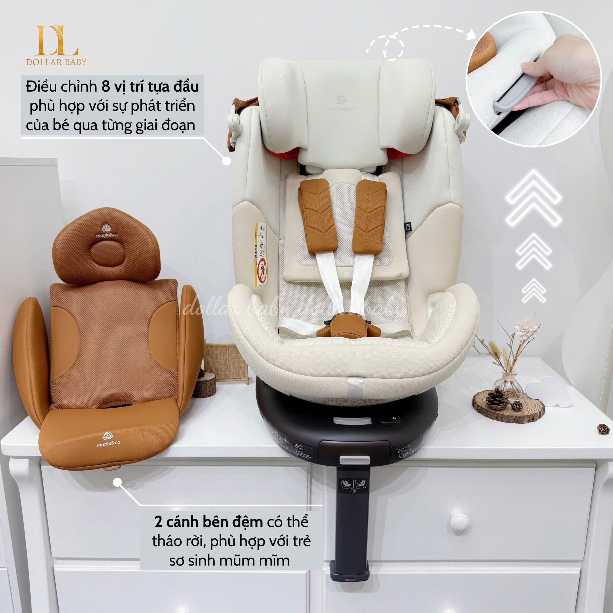 Ghế Ngồi Ô Tô Maple&co Nautilus Airflow / 0-7 Tuổi 