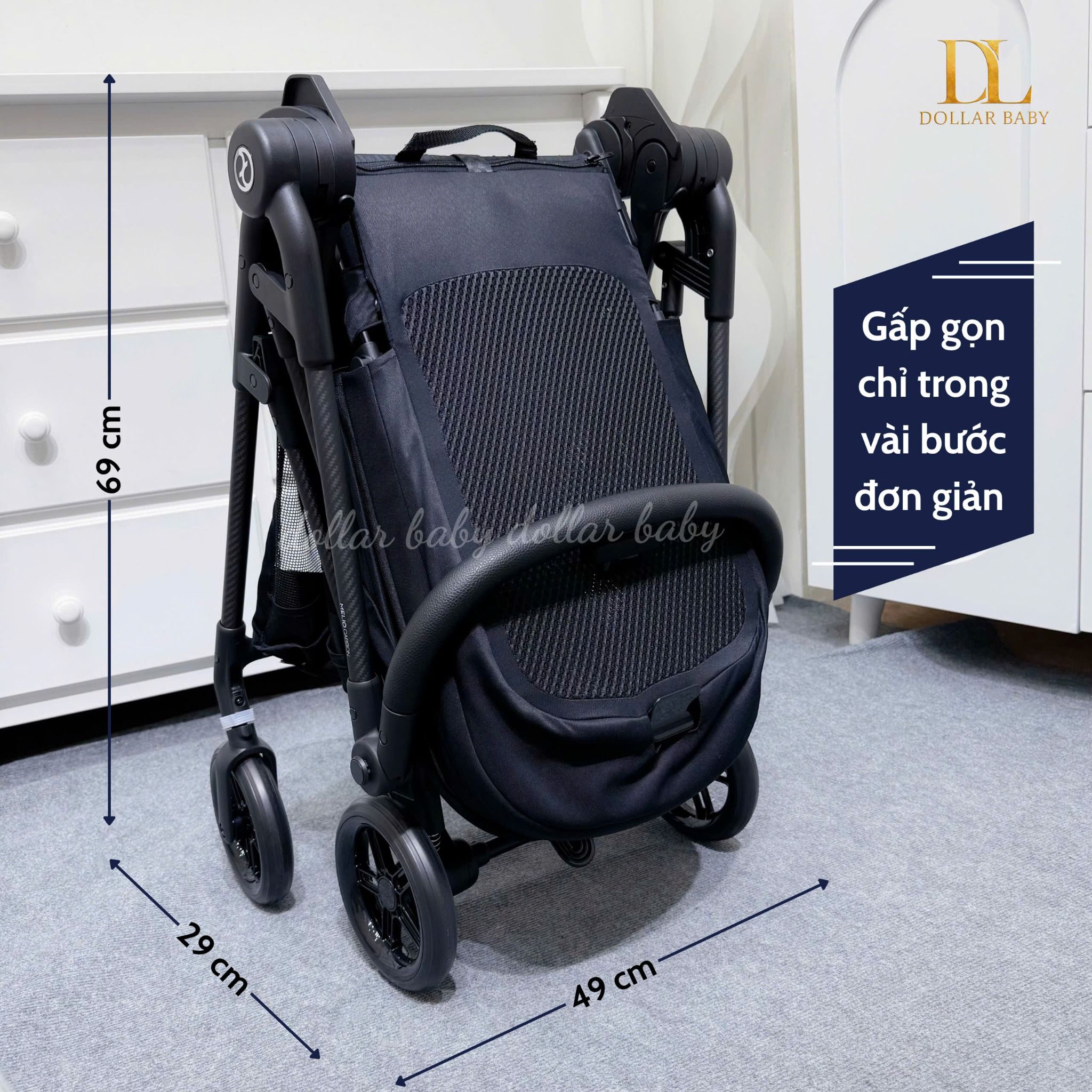  Xe Đẩy 2 Chiều Cybex Melio 3 Carbon 