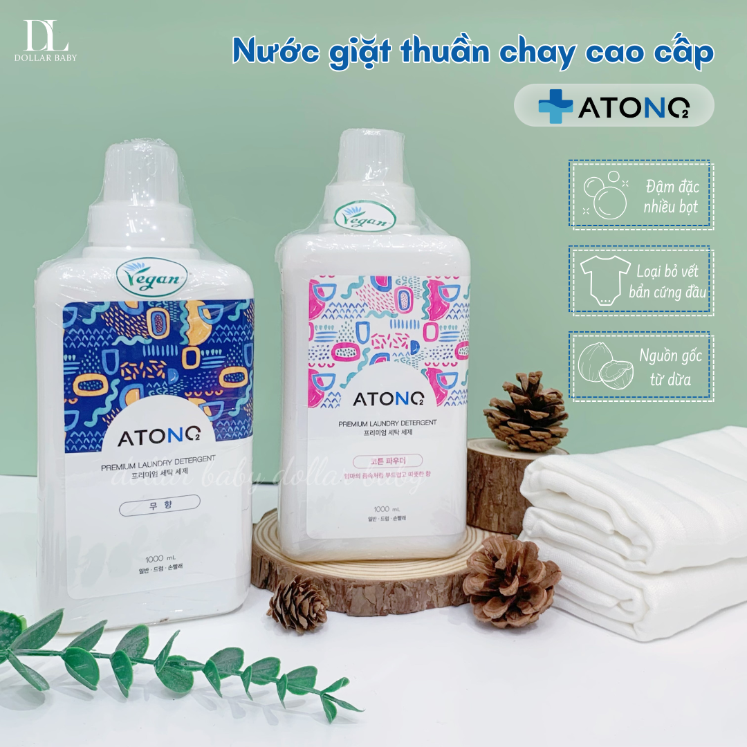  ATONO2 - Nước Giặt Xả Thuần Chay Cao Cấp 