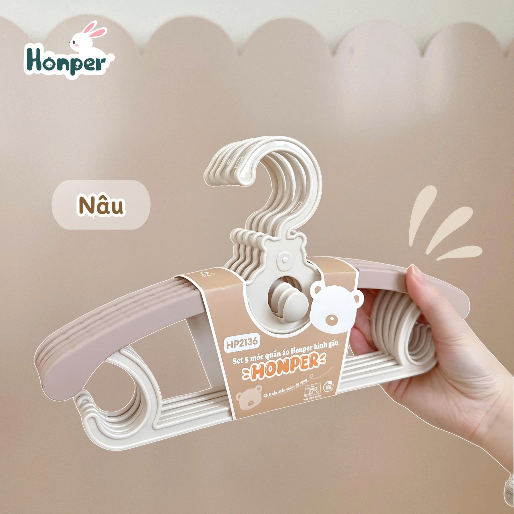  HONPER - Set 5 Móc Quần Áo HP2136 