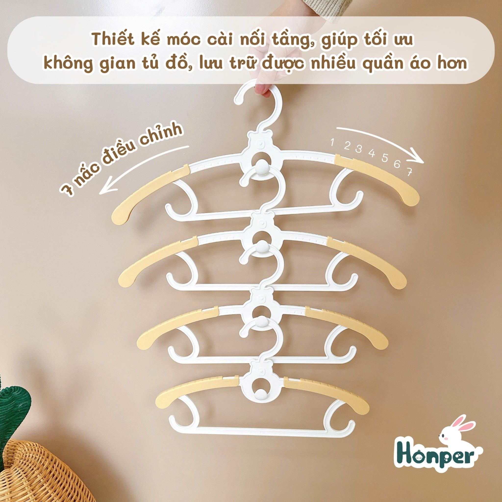  HONPER - Set 5 Móc Quần Áo HP2136 
