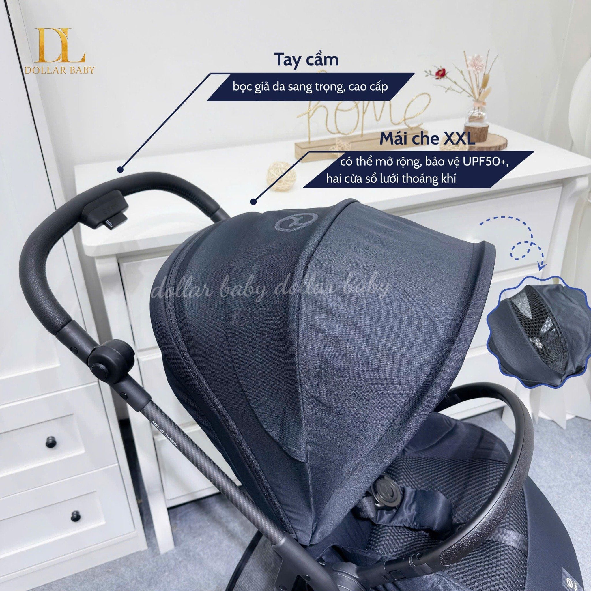  Xe Đẩy 2 Chiều Cybex Melio 3 Carbon 