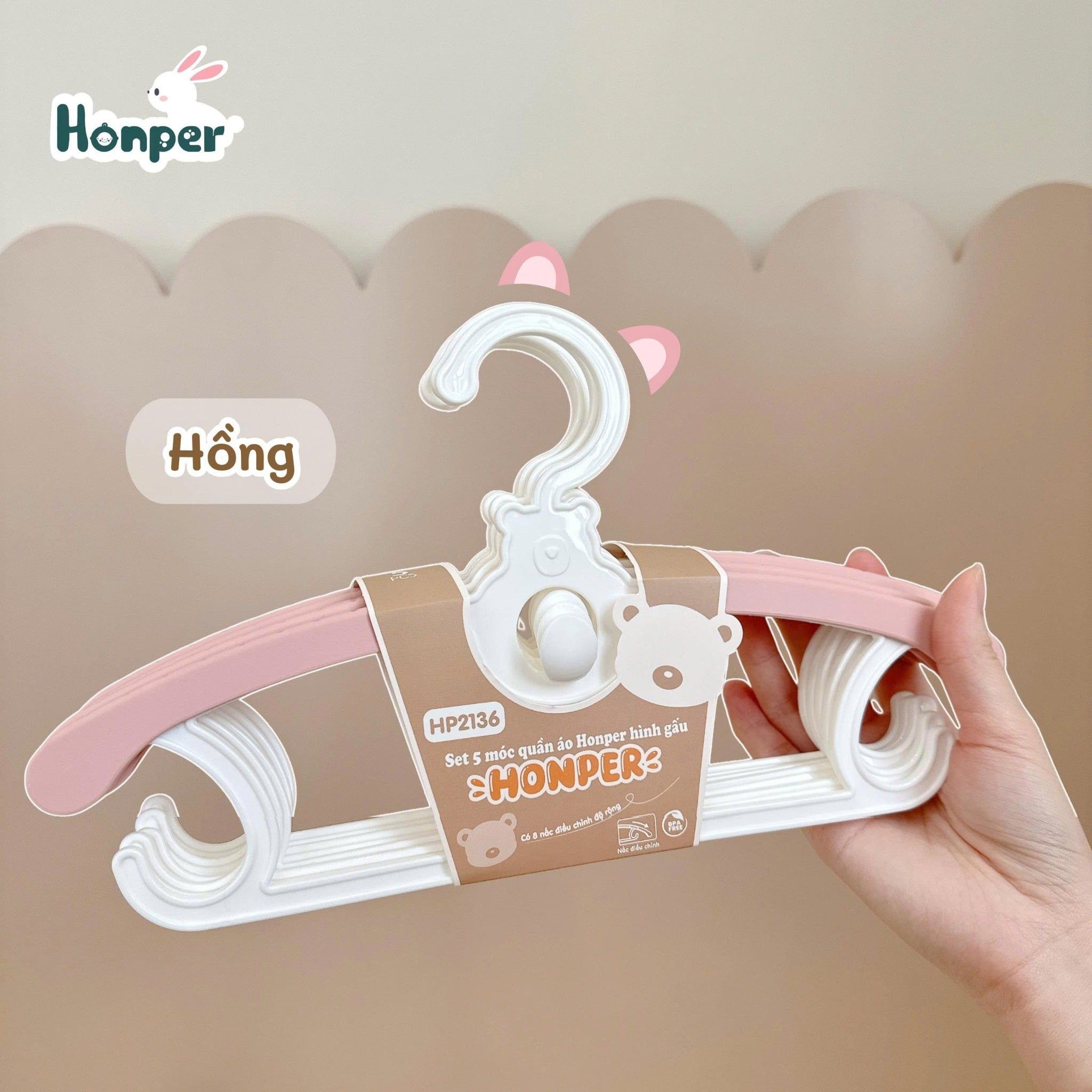  HONPER - Set 5 Móc Quần Áo HP2136 