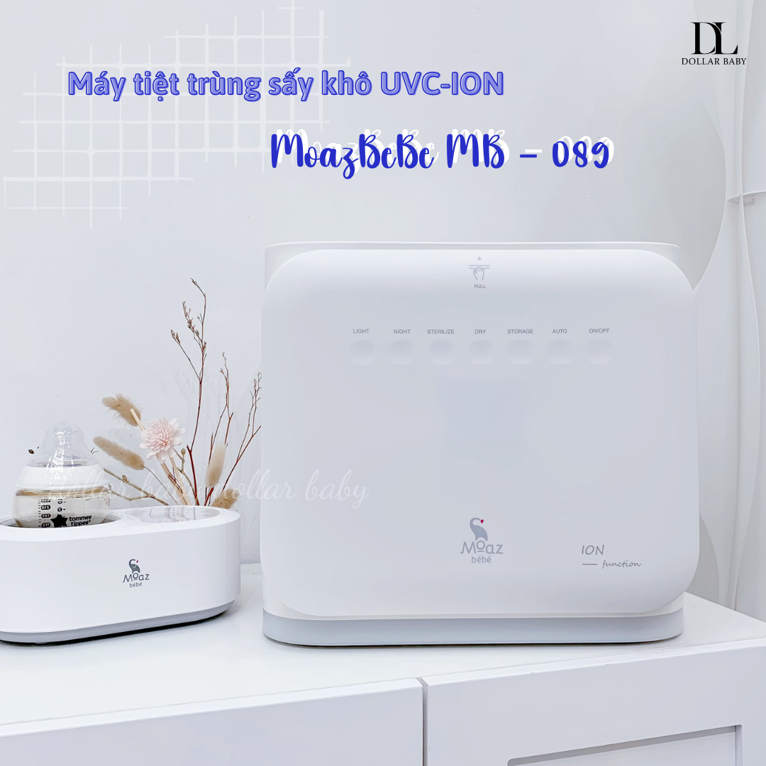  MOAZ BÉBÉ - Máy tiệt trùng sấy khô bình sữa bằng tia UVC-ION - MB089 