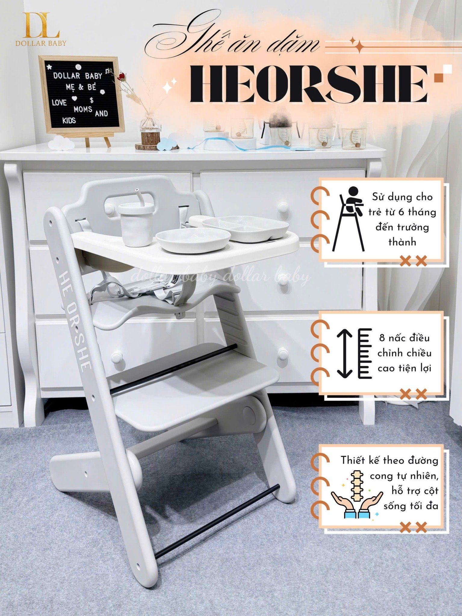  Ghế Ăn Dặm He Or She 