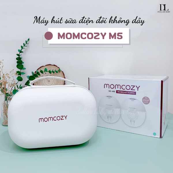  MOMCOZY - Máy hút sữa đôi không dây M5 (Tặng túi trữ sữa) 