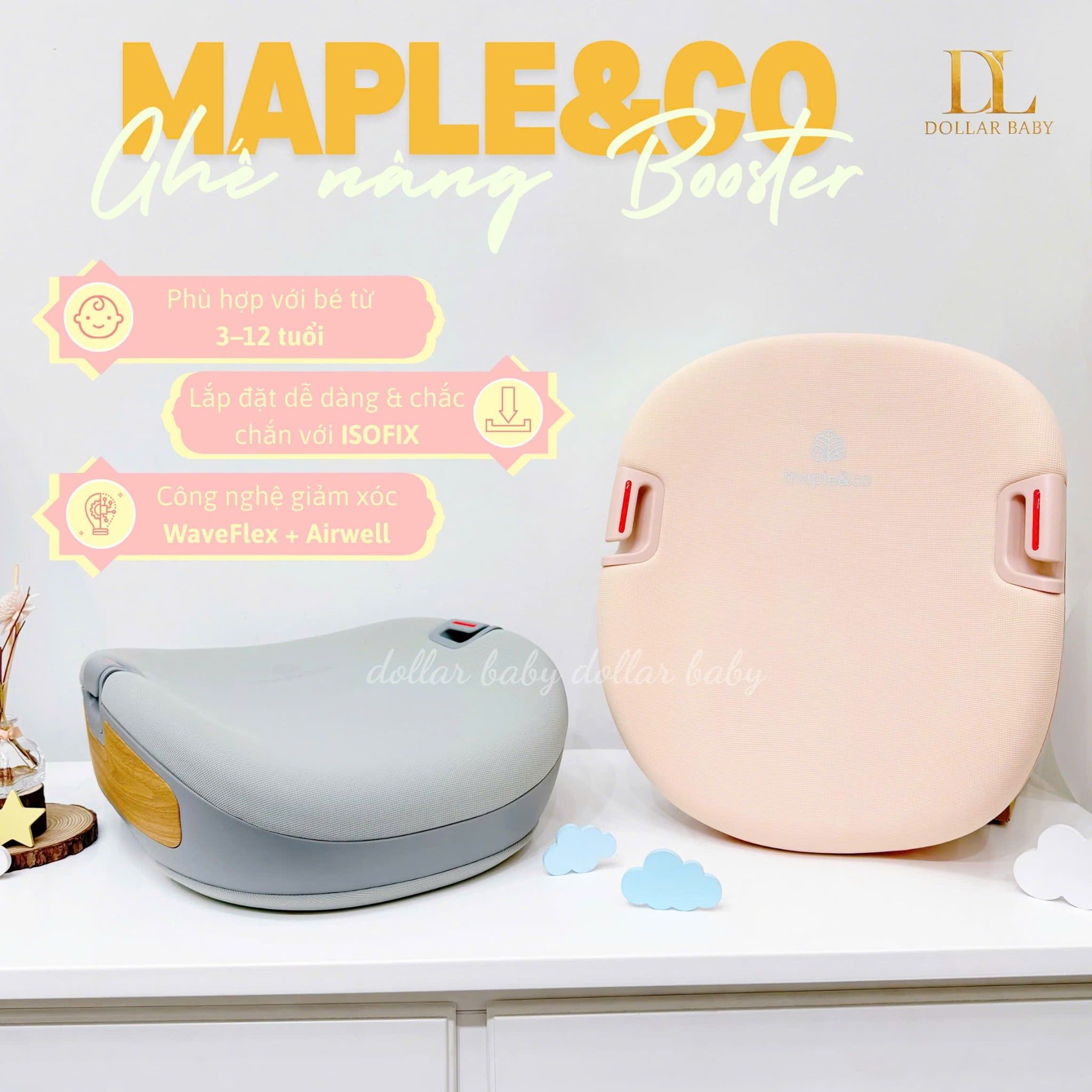  Ghế Ngồi Ô Tô Maple&co Booster 