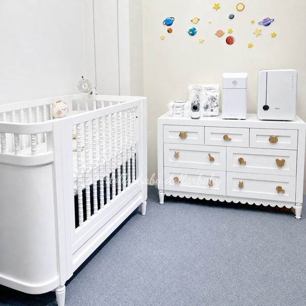  Cũi Gỗ Cao Cấp VICTORIA Trắng ( ELLIE ) 