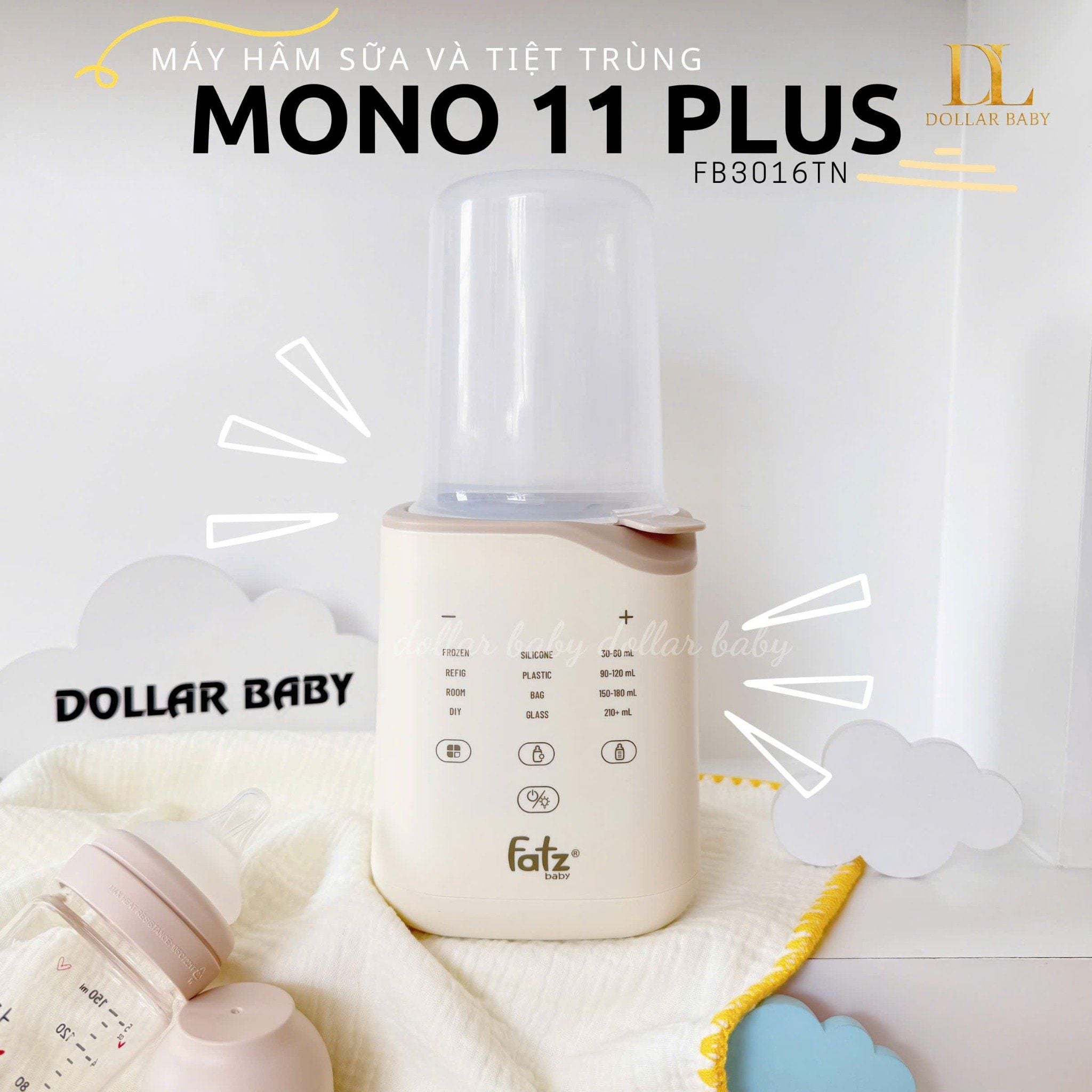  FATZ BABY - Máy hâm sữa tiệt trùng siêu tốc thông minh - Mono 11 plus 