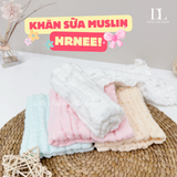  HRNEE - Set 3 khăn xô sữa nhăn muslin 