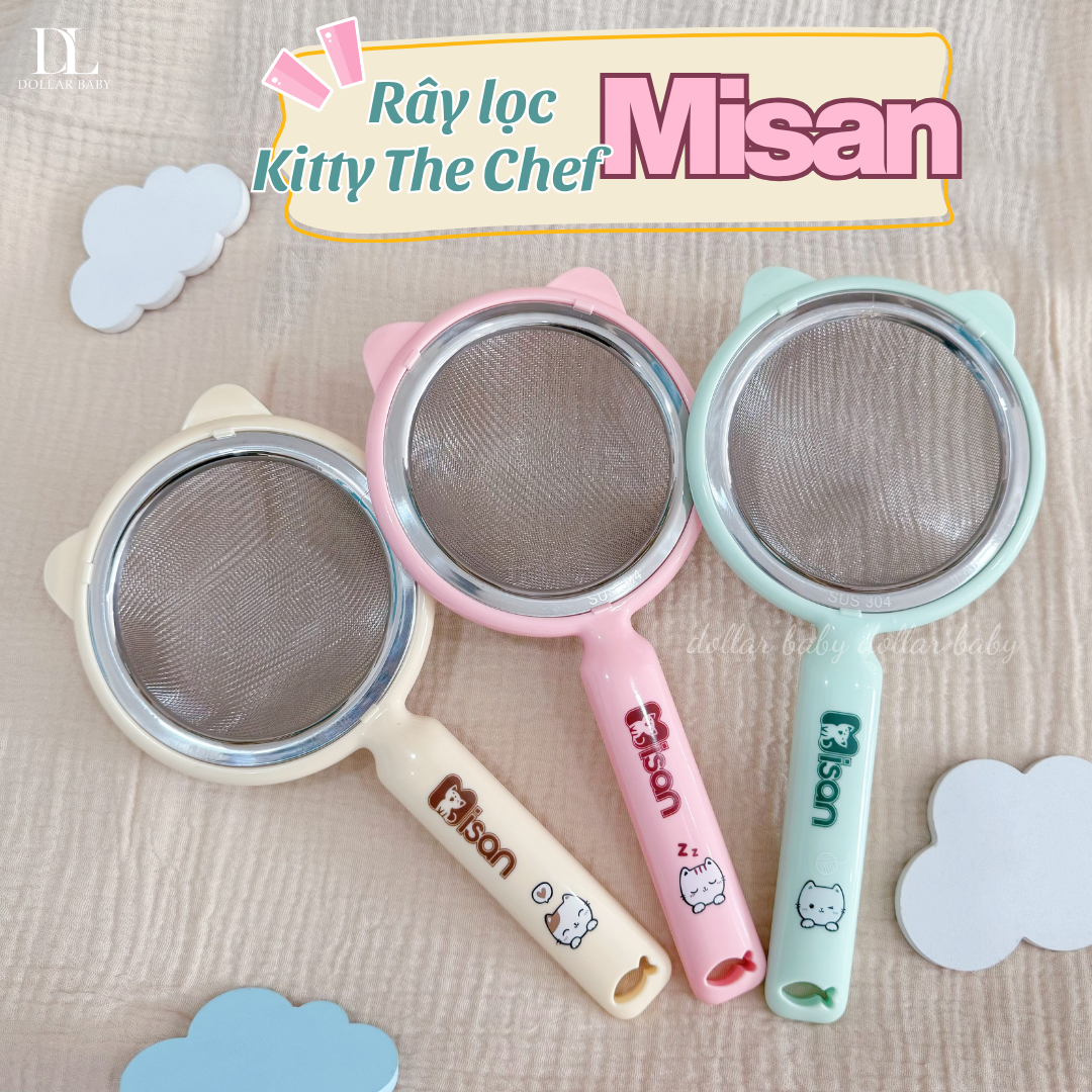  MISAN - Rây lọc cháo Kitty the chef - 11 cm inox 304 