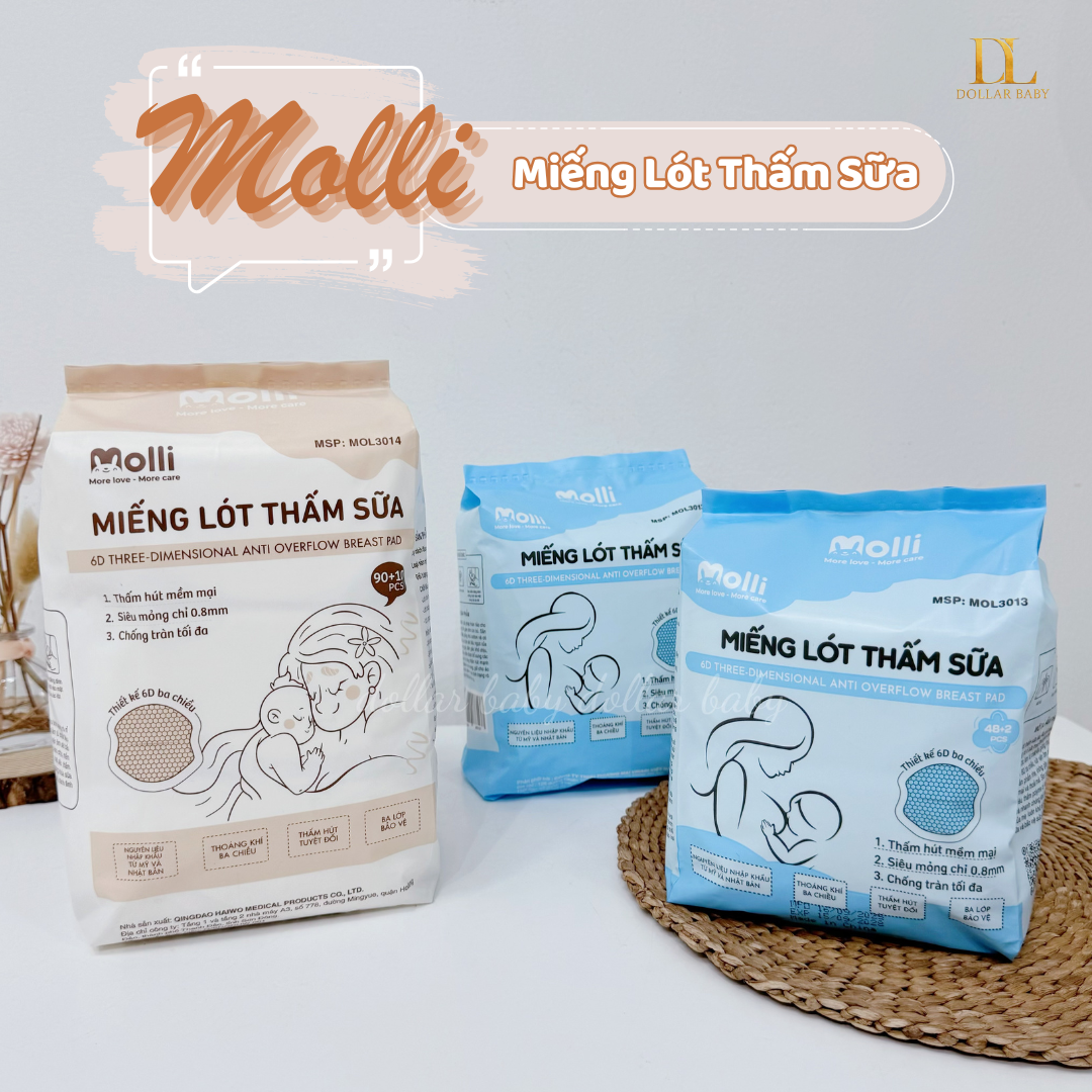  Miếng Lót Thấm Sữa Molli 