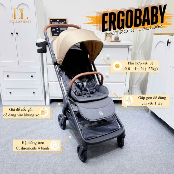  Xe đẩy gấp gọn Ergobaby Metro 3 Deluxe 