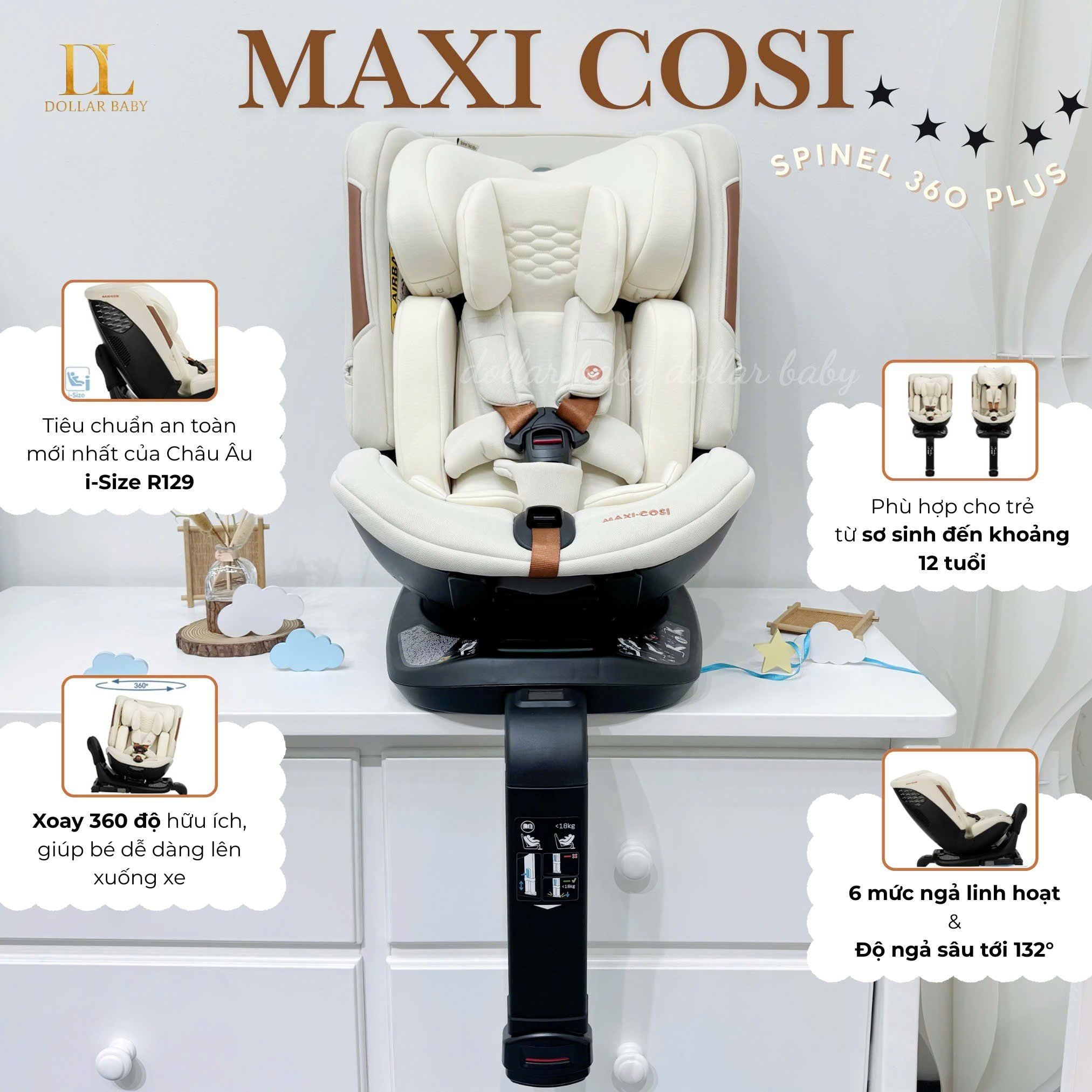  MAXI-COSI - Ghế ngồi ô tô Spinel 360 Plus (0 – 12 tuổi) 