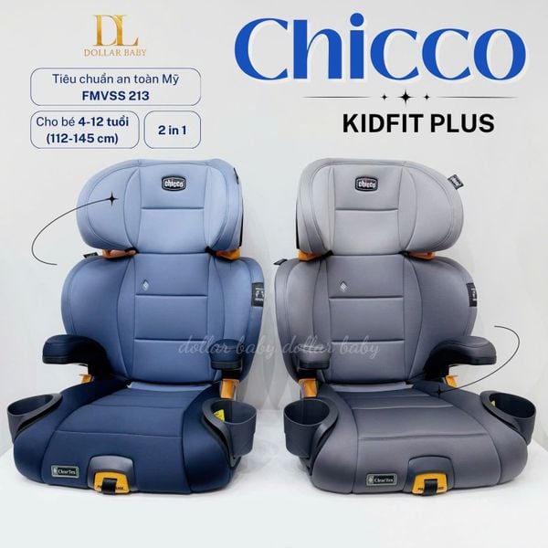  Ghế ô tô Chicco KidFit Plus 2 trong 1 ISOFIX ClearTex 