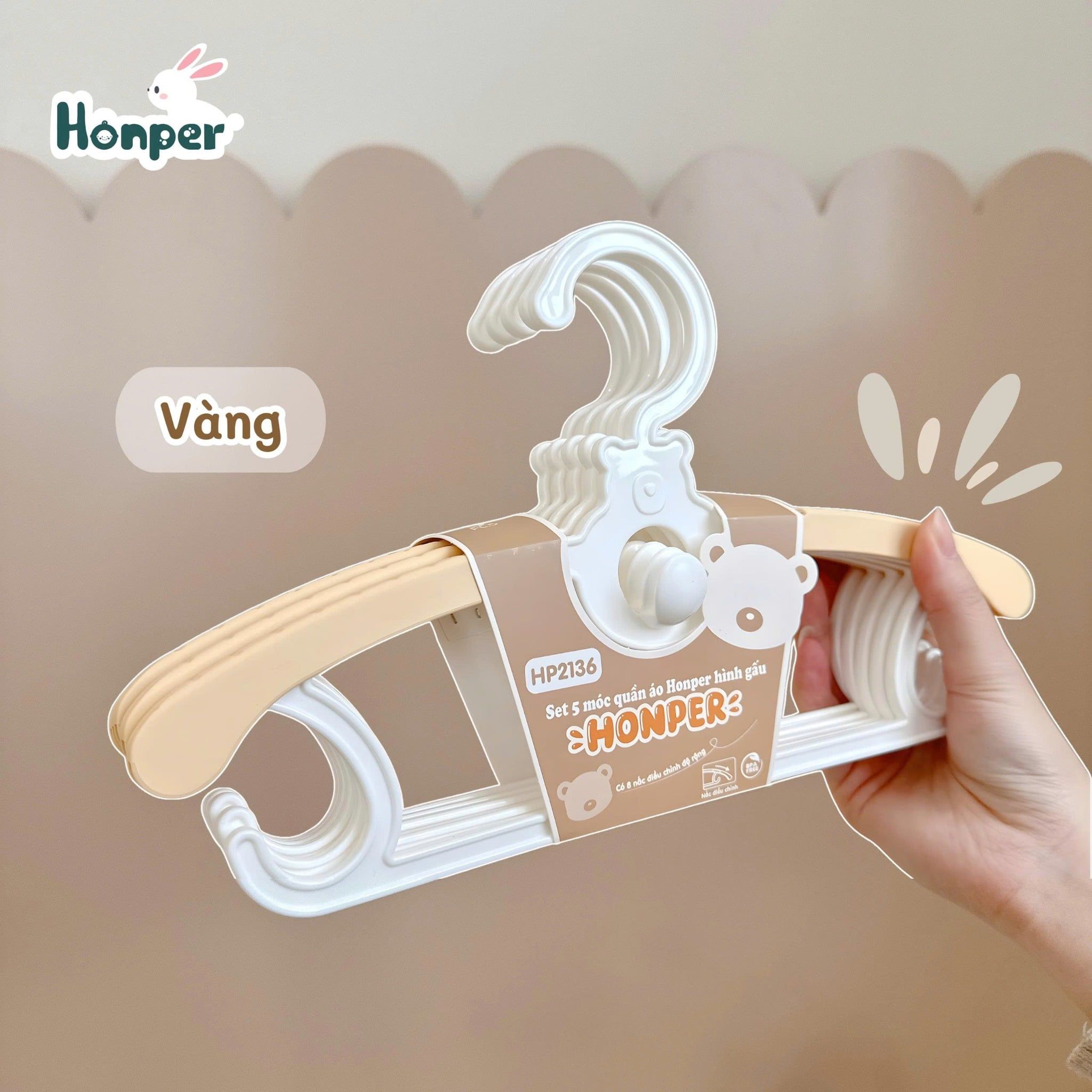  HONPER - Set 5 Móc Quần Áo HP2136 