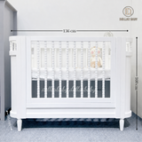  Cũi Gỗ Cao Cấp VICTORIA Trắng ( ELLIE ) 