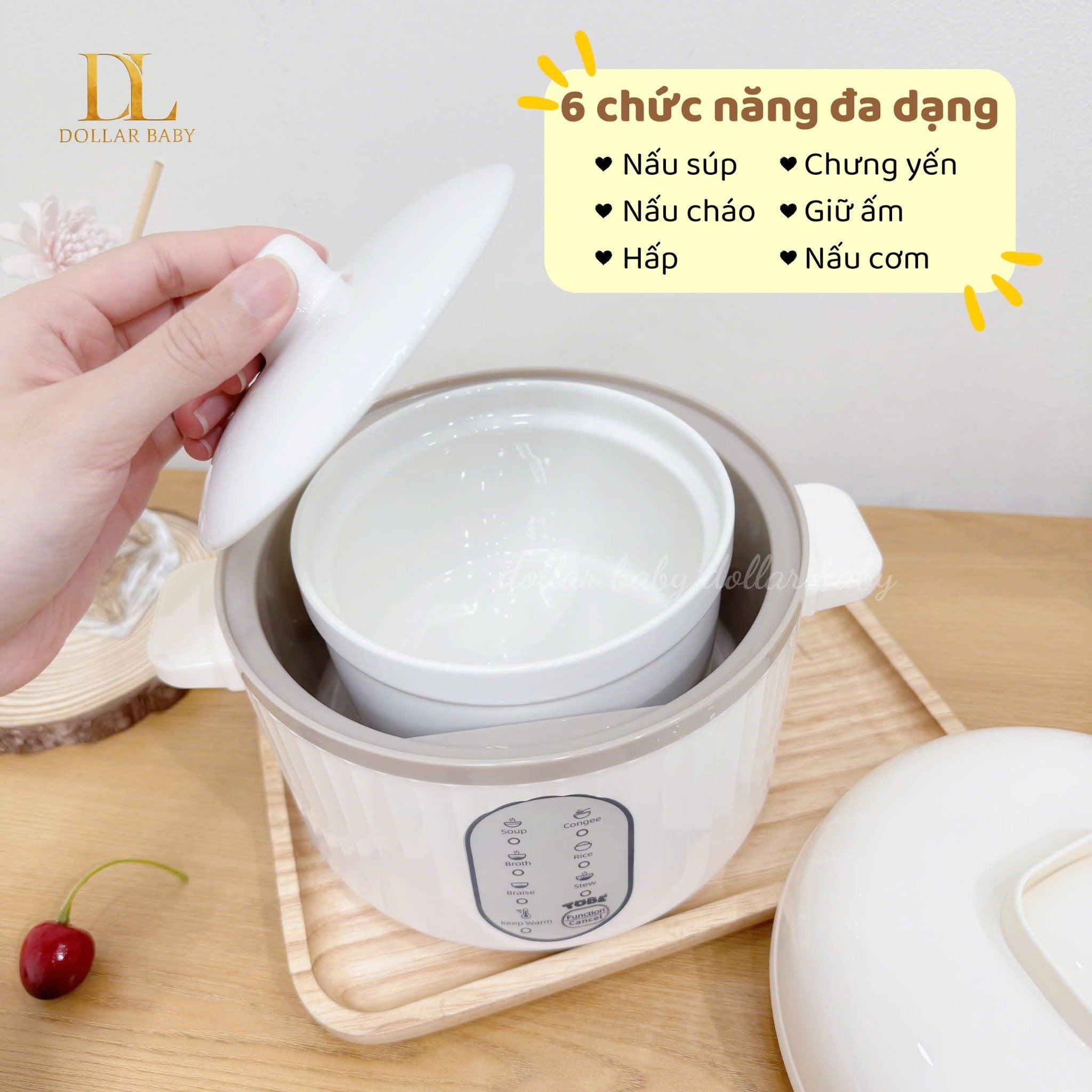 Nồi Điện Cách Thủy 6in1 Tobe Gemy - 9135 