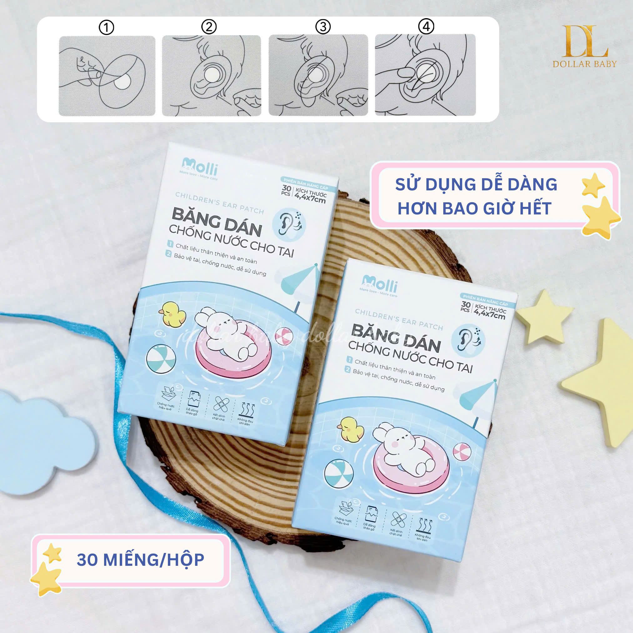  Băng Dán Chống Nước Cho Tai Molli - MOL3022 