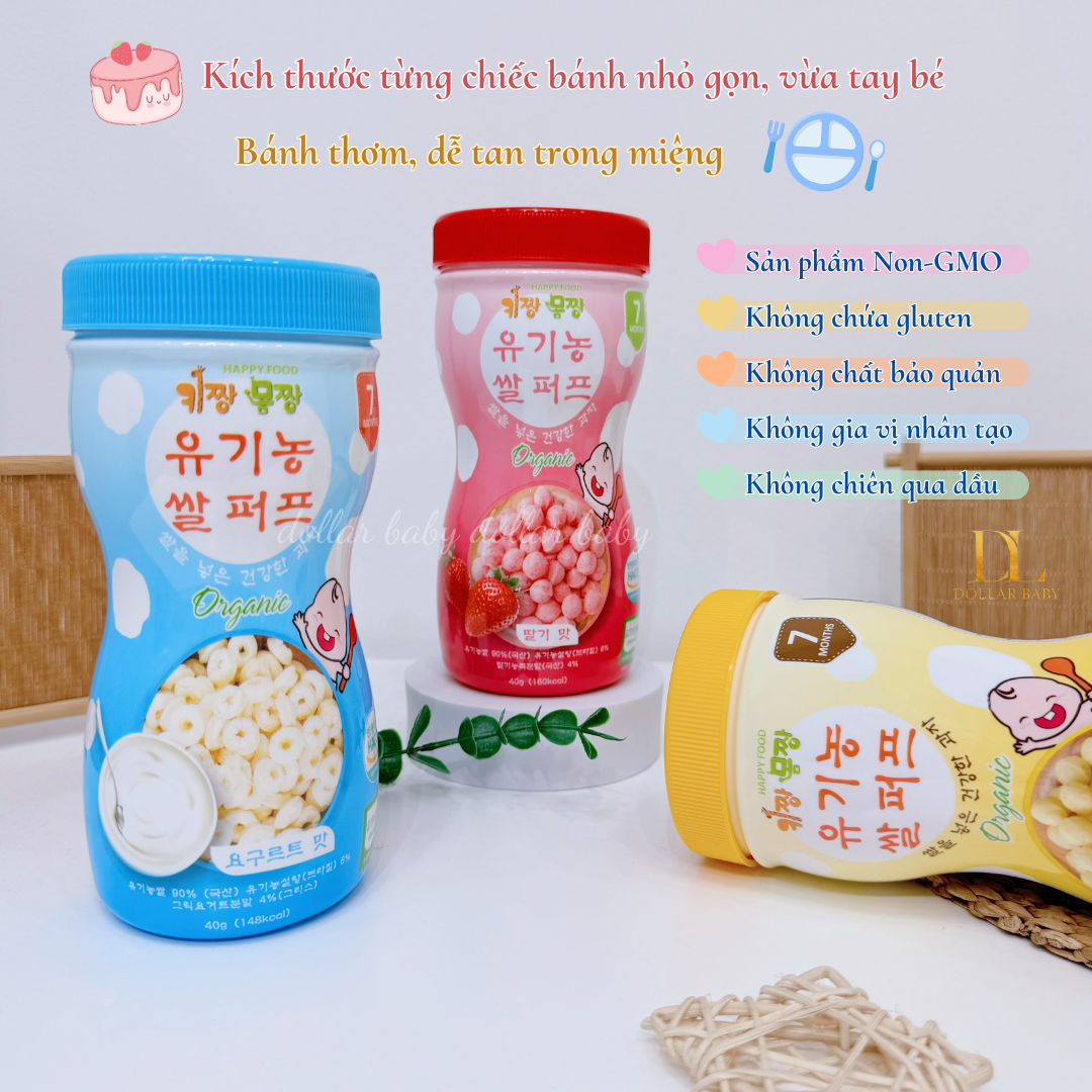  Bánh Gạo Bi Tan Organic Happy Food ( 7m+) 