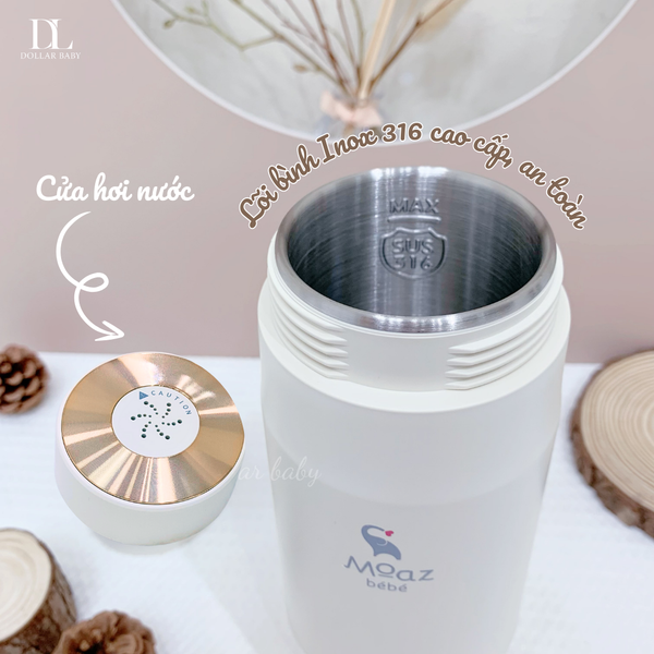  MOAZ BÉBÉ - Bình đun nước pha sữa di động - MB058 