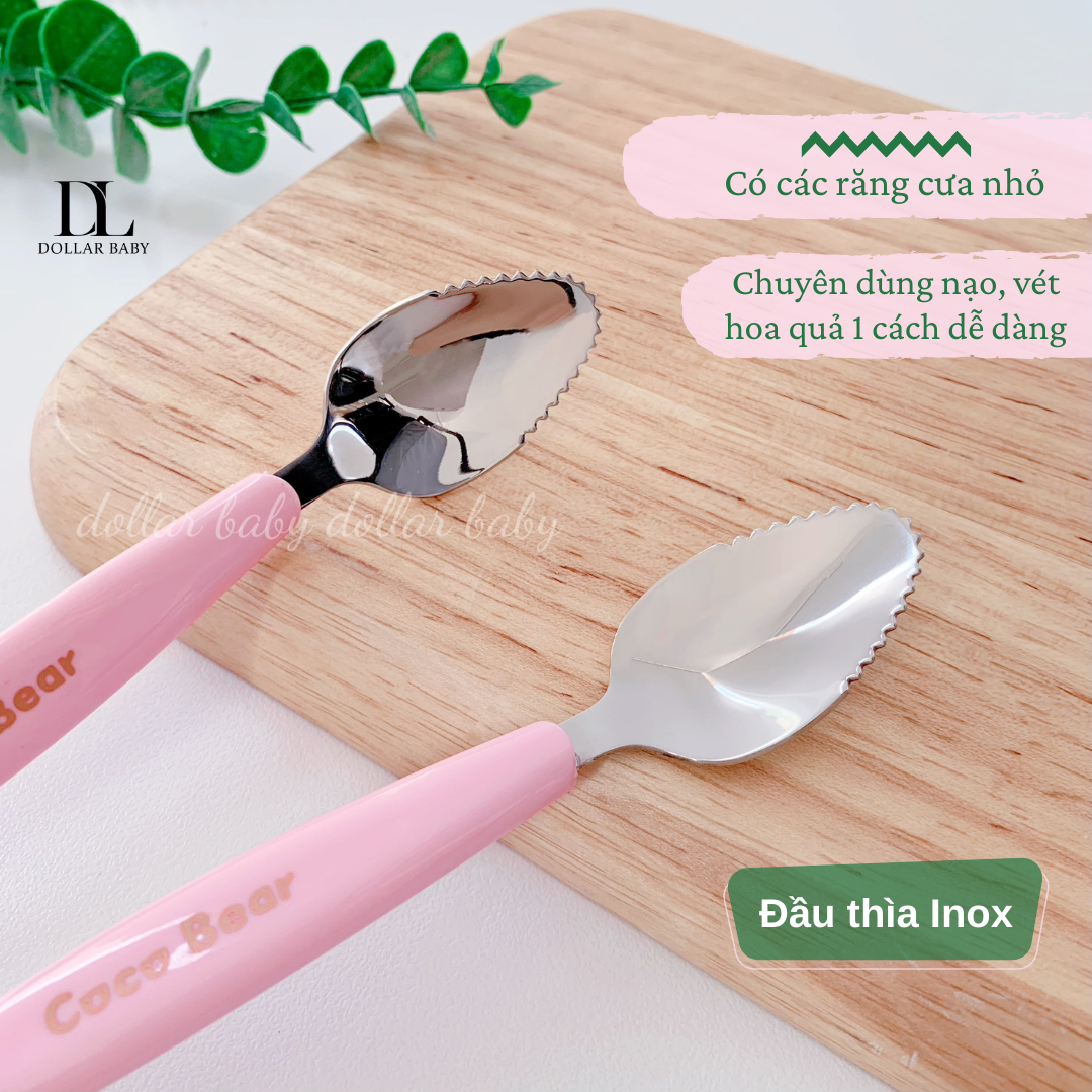  Thìa nạo hoa quả 2 đầu CocoBear 