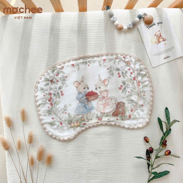  MOCHEE - Gối thấm mồ hôi 100% Cotton 